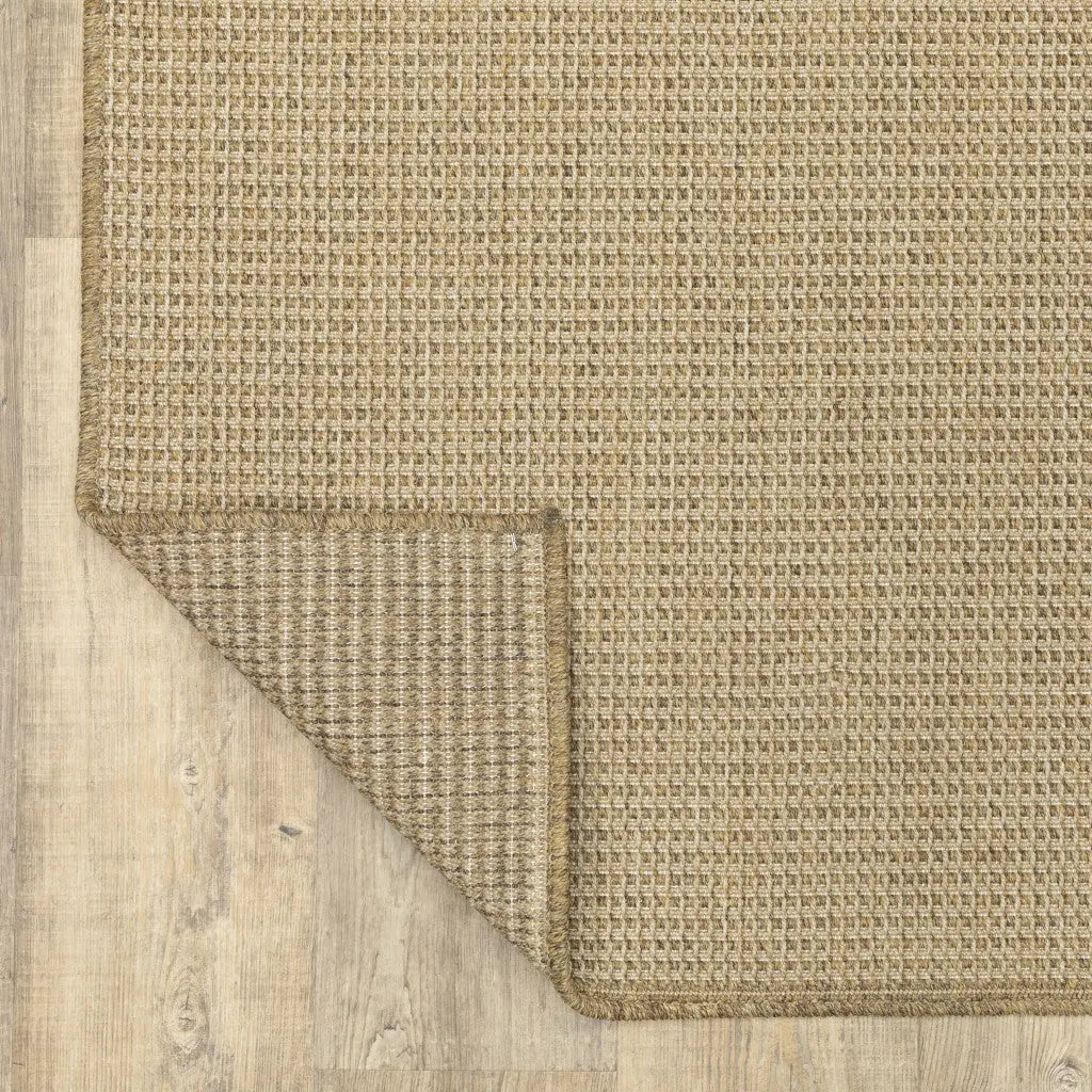5' X 8' Beige Stain Resistant Indoor Outdoor Area Rug Homeroots Outdoor