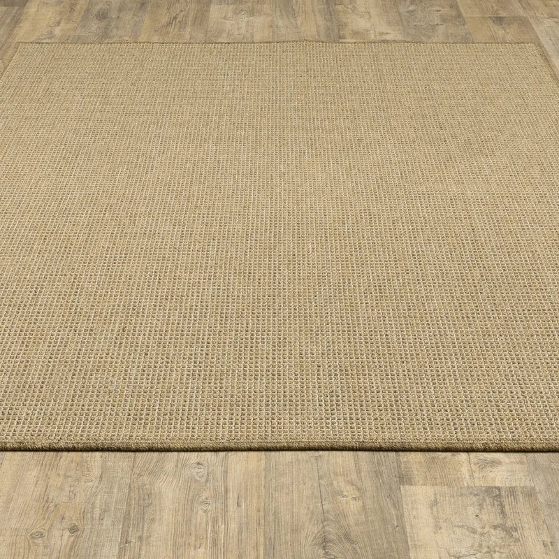 5' X 8' Beige Stain Resistant Indoor Outdoor Area Rug Homeroots Outdoor