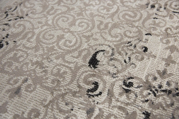 5' X 8' Beige Taupe Gray And Black Oriental Area Rug Homeroots Home Decor