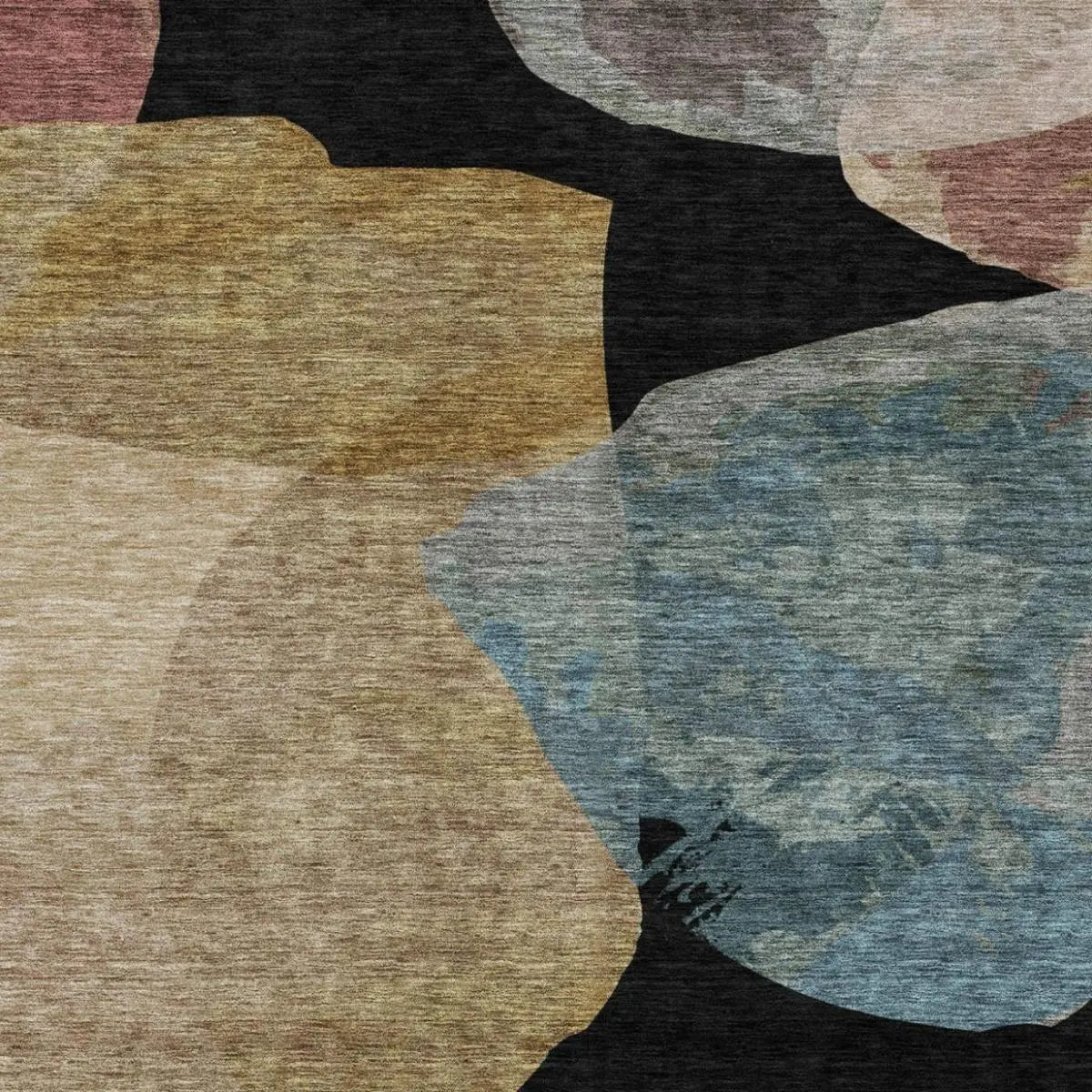 5' X 8' Black And Brown Abstract Washable Indoor Outdoor Area Rug Homeroots Outdoor