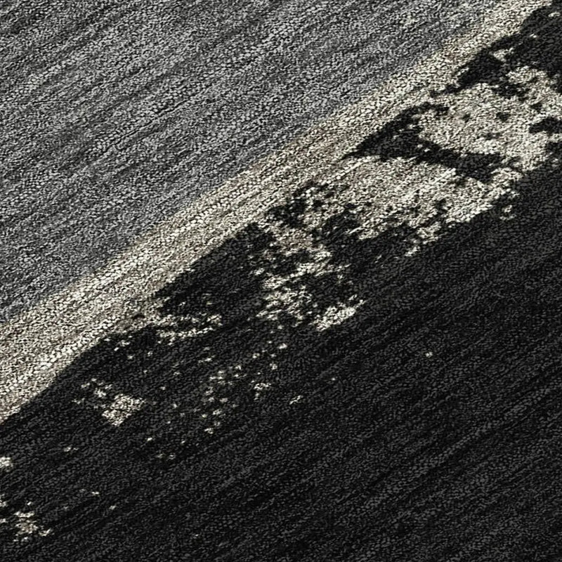 5' X 8' Black And Charcoal Geometric Washable Indoor Outdoor Area Rug Homeroots Outdoor