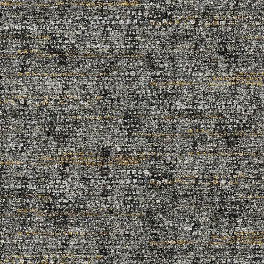 5' X 8' Black And Graphite Abstract Washable Indoor Outdoor Area Rug Homeroots Outdoor