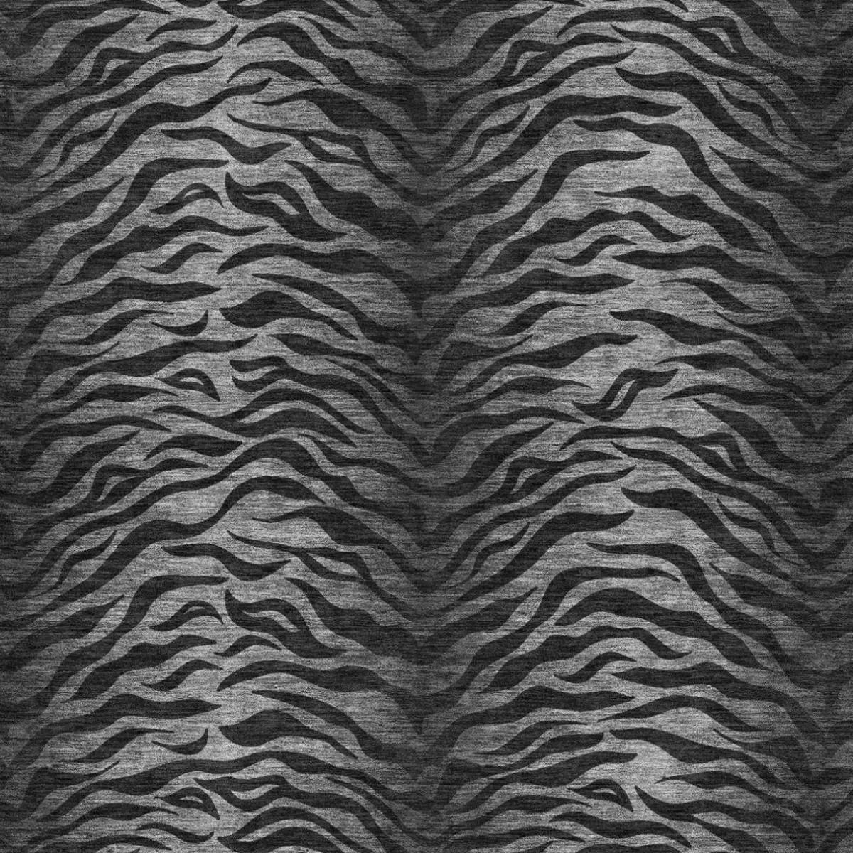5' X 8' Black And Graphite Animal Print Washable Indoor Outdoor Area Rug Homeroots Outdoor