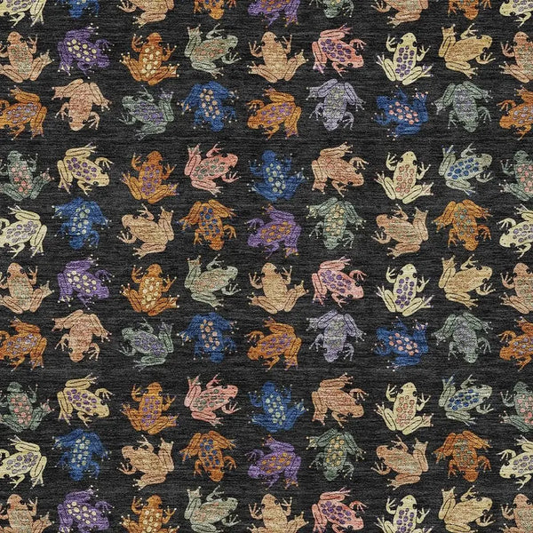 5' X 8' Black And Graphite Geometric Washable Indoor Outdoor Area Rug Homeroots Outdoor