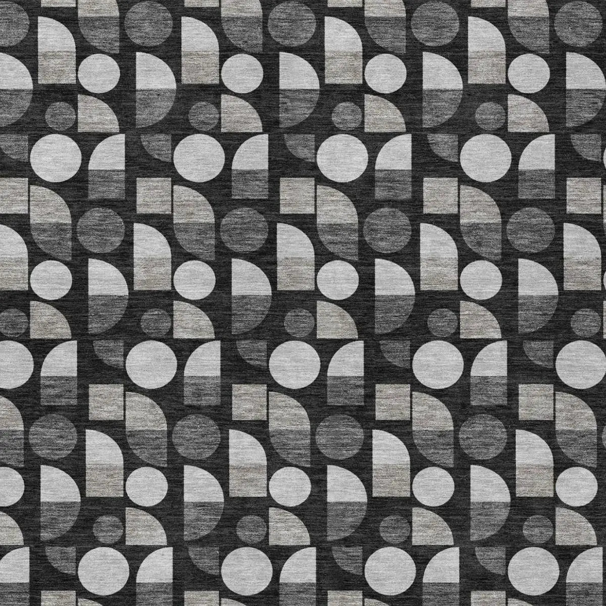 5' X 8' Black And Graphite Geometric Washable Indoor Outdoor Area Rug Homeroots Outdoor