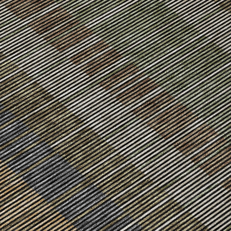 5' X 8' Black And Graphite Striped Washable Indoor Outdoor Area Rug Homeroots Outdoor