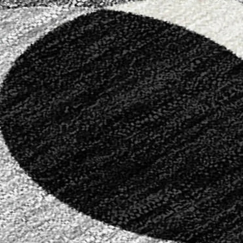 5' X 8' Black And Gray Abstract Washable Indoor Outdoor Area Rug Homeroots Outdoor