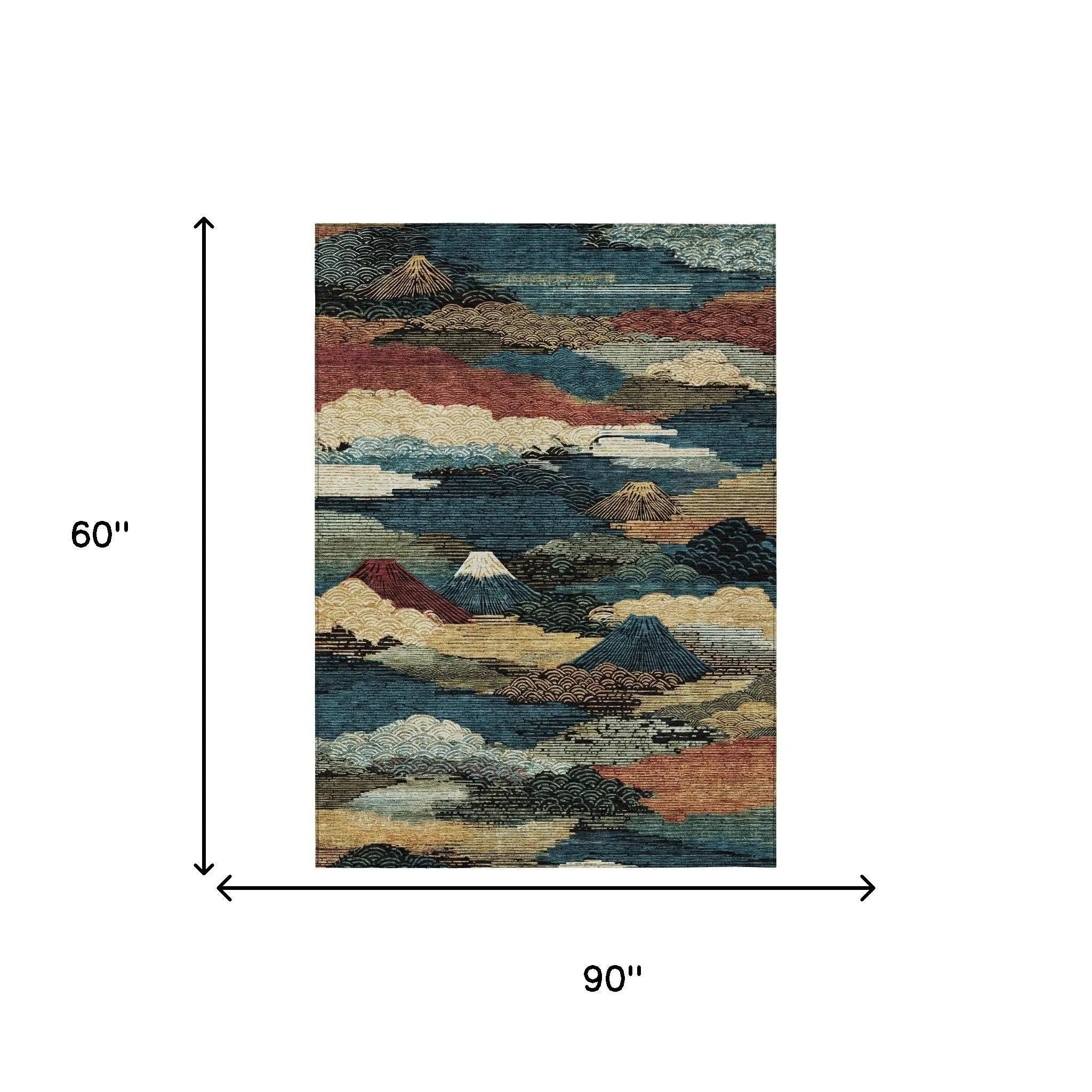 5' X 8' Black And Ivory Abstract Washable Indoor Outdoor Area Rug Homeroots Outdoor