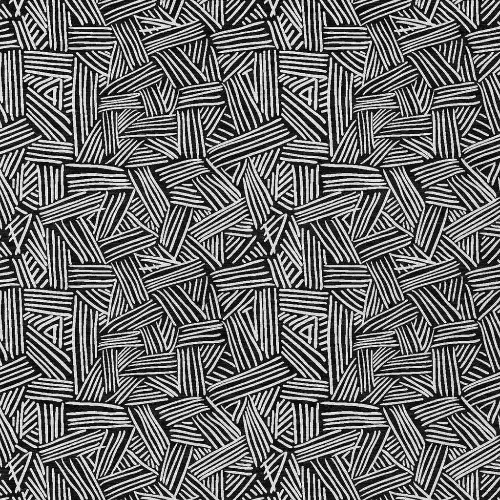 5' X 8' Black And Ivory Geometric Washable Indoor Outdoor Area Rug Homeroots Outdoor