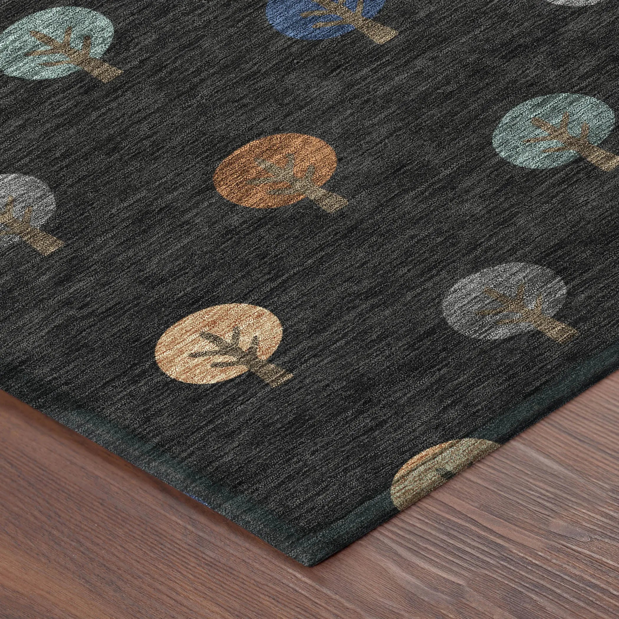 5' X 8' Black And Navy Blue Geometric Washable Indoor Outdoor Area Rug Homeroots Outdoor