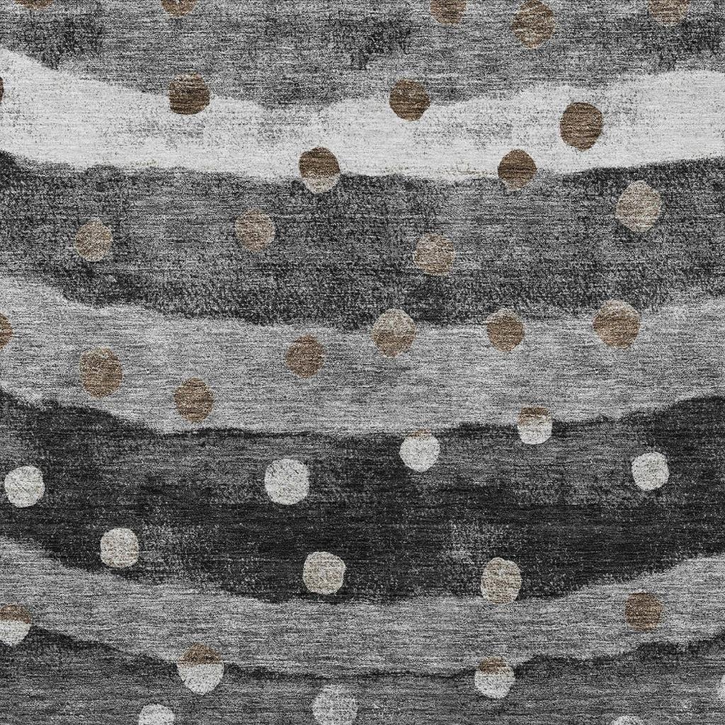 5' X 8' Black And Navy Blue Striped Washable Indoor Outdoor Area Rug Homeroots Outdoor