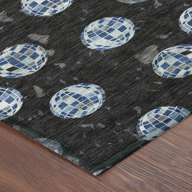 5' X 8' Black And Red Geometric Washable Indoor Outdoor Area Rug Homeroots Outdoor