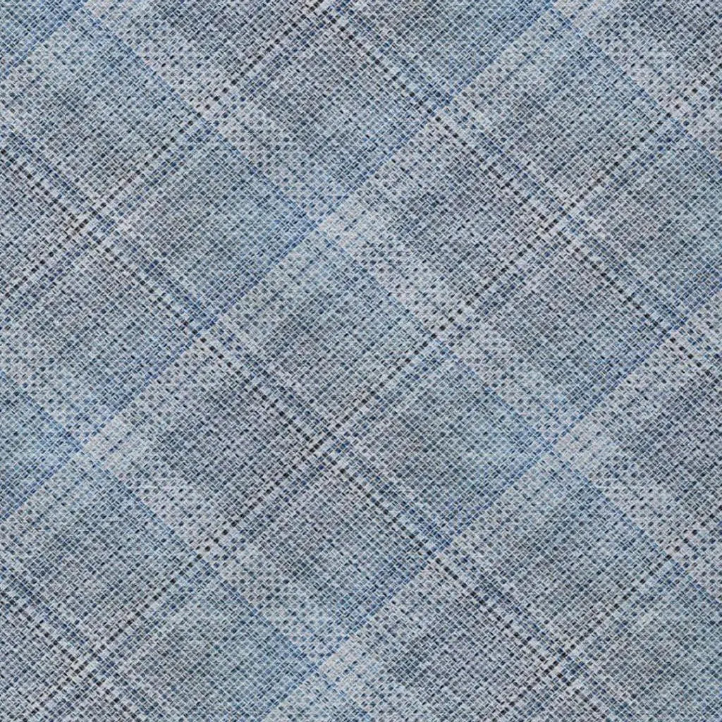 5' X 8' Blue And Denim Blue Plaid Washable Indoor Outdoor Area Rug Homeroots Outdoor