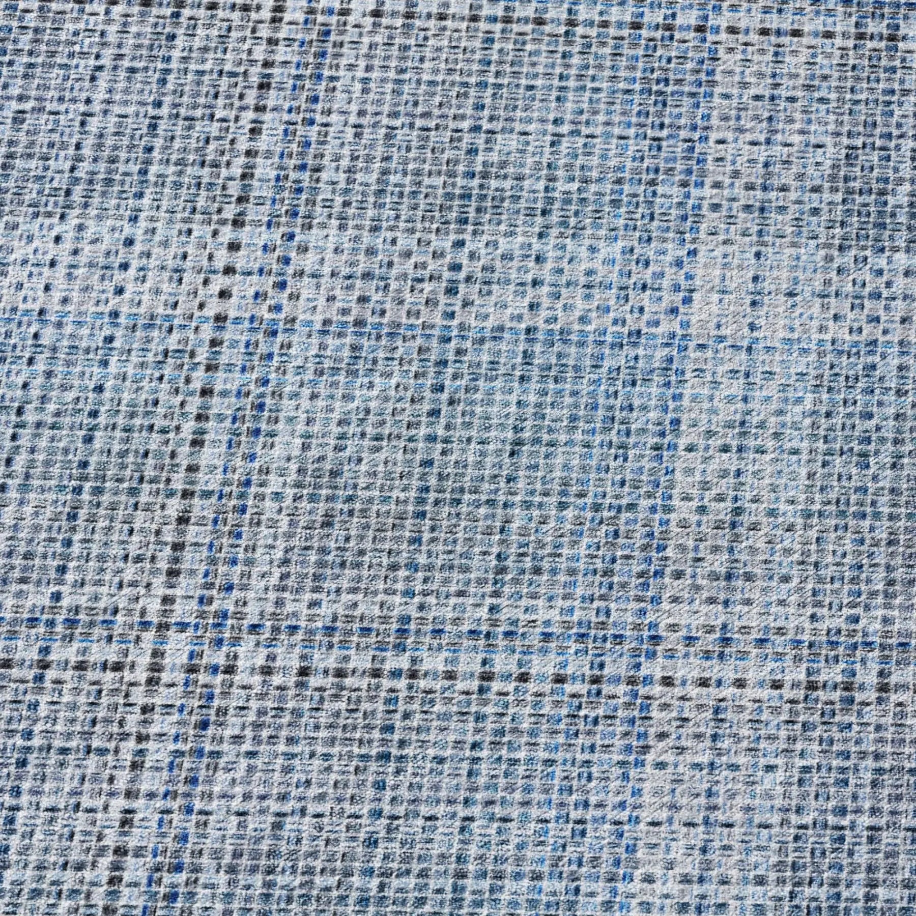 5' X 8' Blue And Denim Blue Plaid Washable Indoor Outdoor Area Rug Homeroots Outdoor