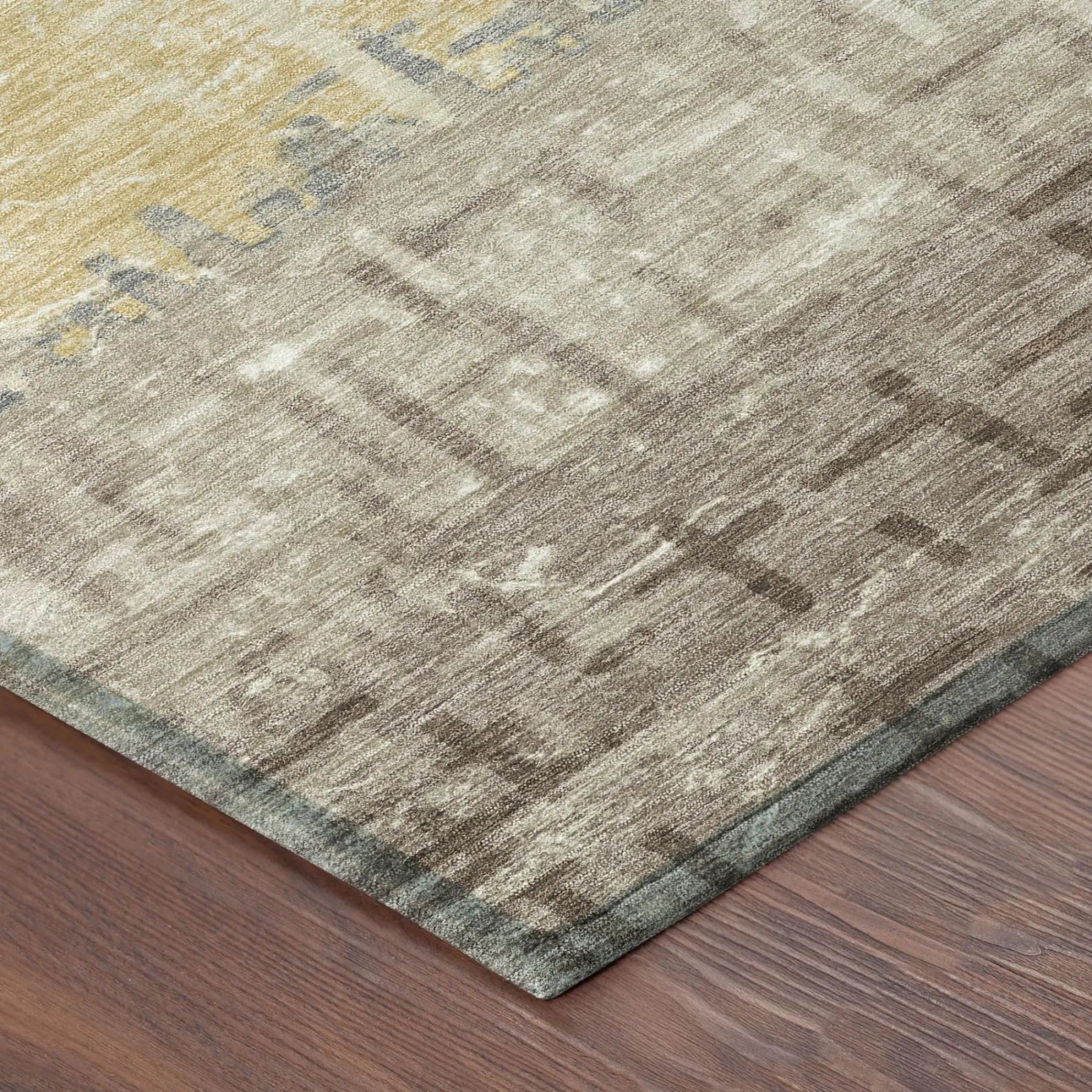 5' X 8' Blue And Khaki Striped Washable Indoor Outdoor Area Rug Homeroots Outdoor