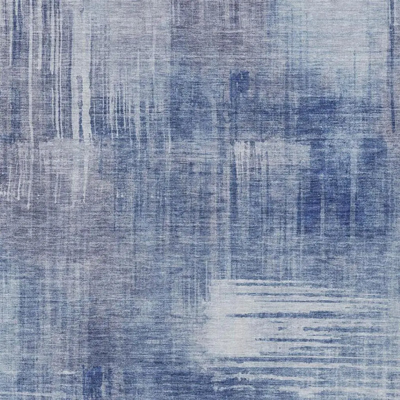 5' X 8' Blue And Lilac Abstract Washable Indoor Outdoor Area Rug Homeroots Outdoor