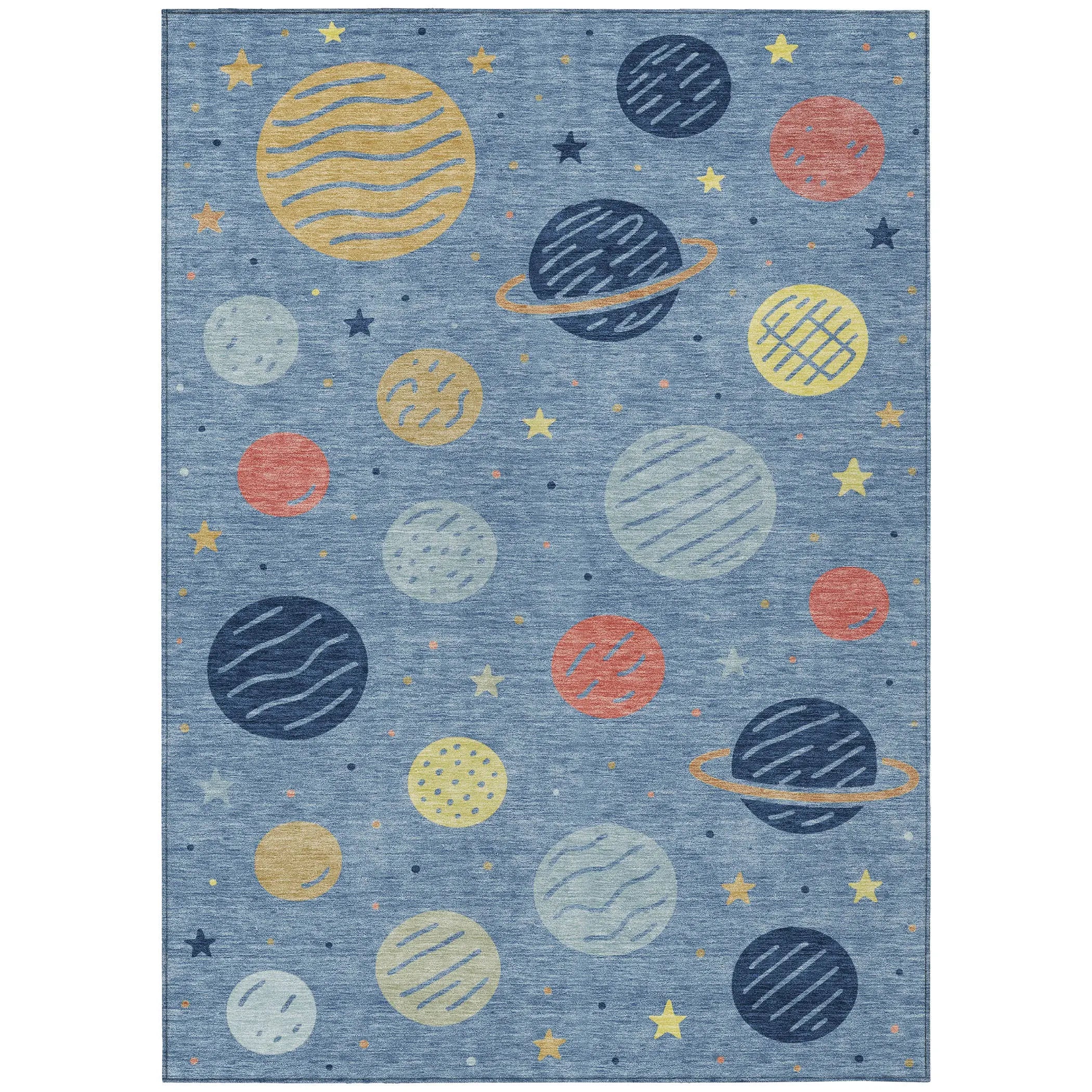 5' X 8' Blue And Navy Blue Floral Washable Indoor Outdoor Area Rug Homeroots Outdoor