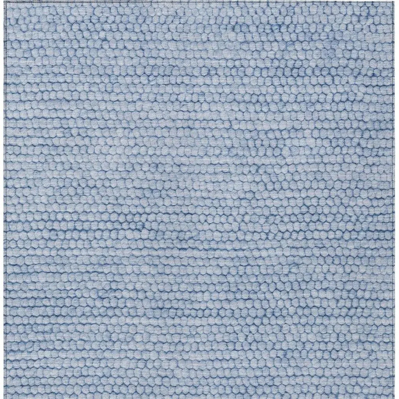 5' X 8' Blue And Sky Blue Striped Washable Indoor Outdoor Area Rug Homeroots Outdoor