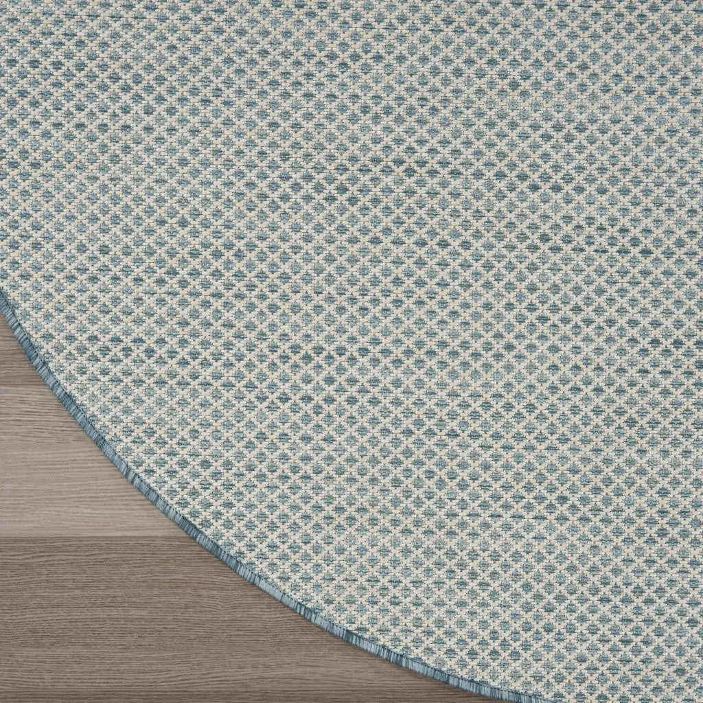 5' X 8' Blue Geometric Power Loom Area Rug Homeroots Outdoor