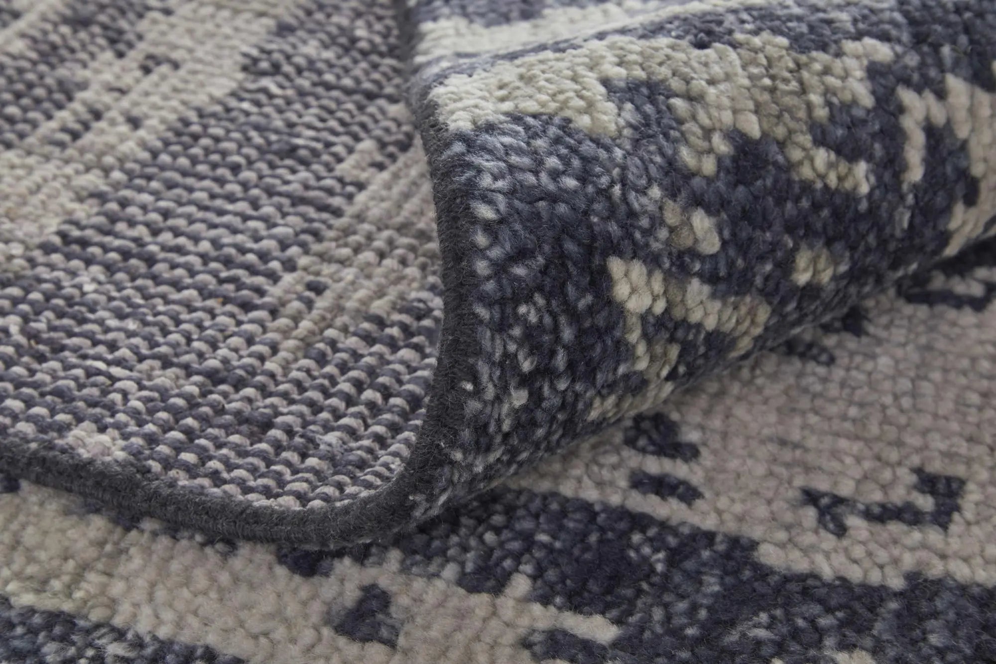 5' X 8' Blue Gray And Taupe Wool Abstract Hand Knotted Area Rug Homeroots Home Decor
