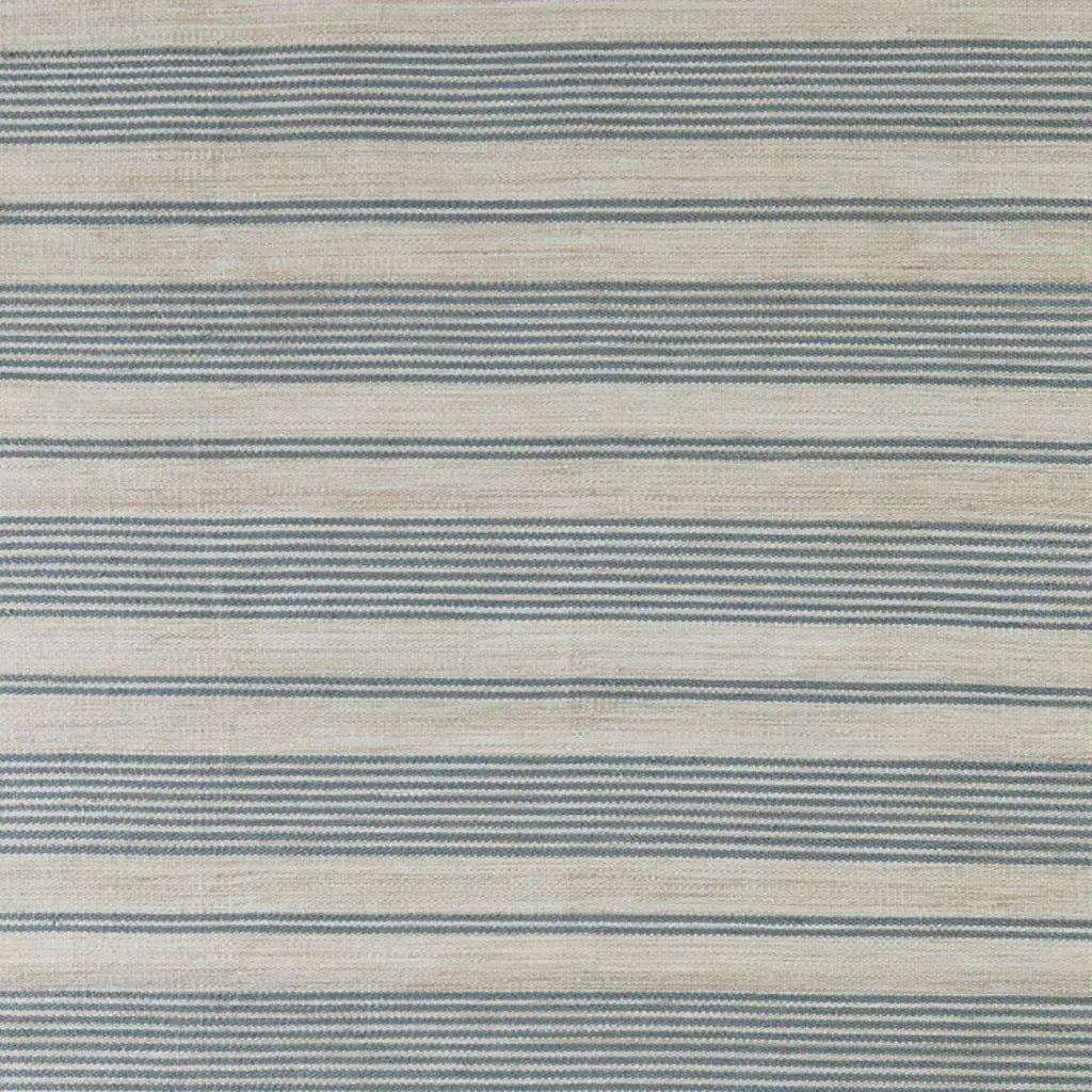 5' X 8' Blue Ivory And Tan Striped Dhurrie Hand Woven Stain Resistant Area Rug Homeroots Outdoor