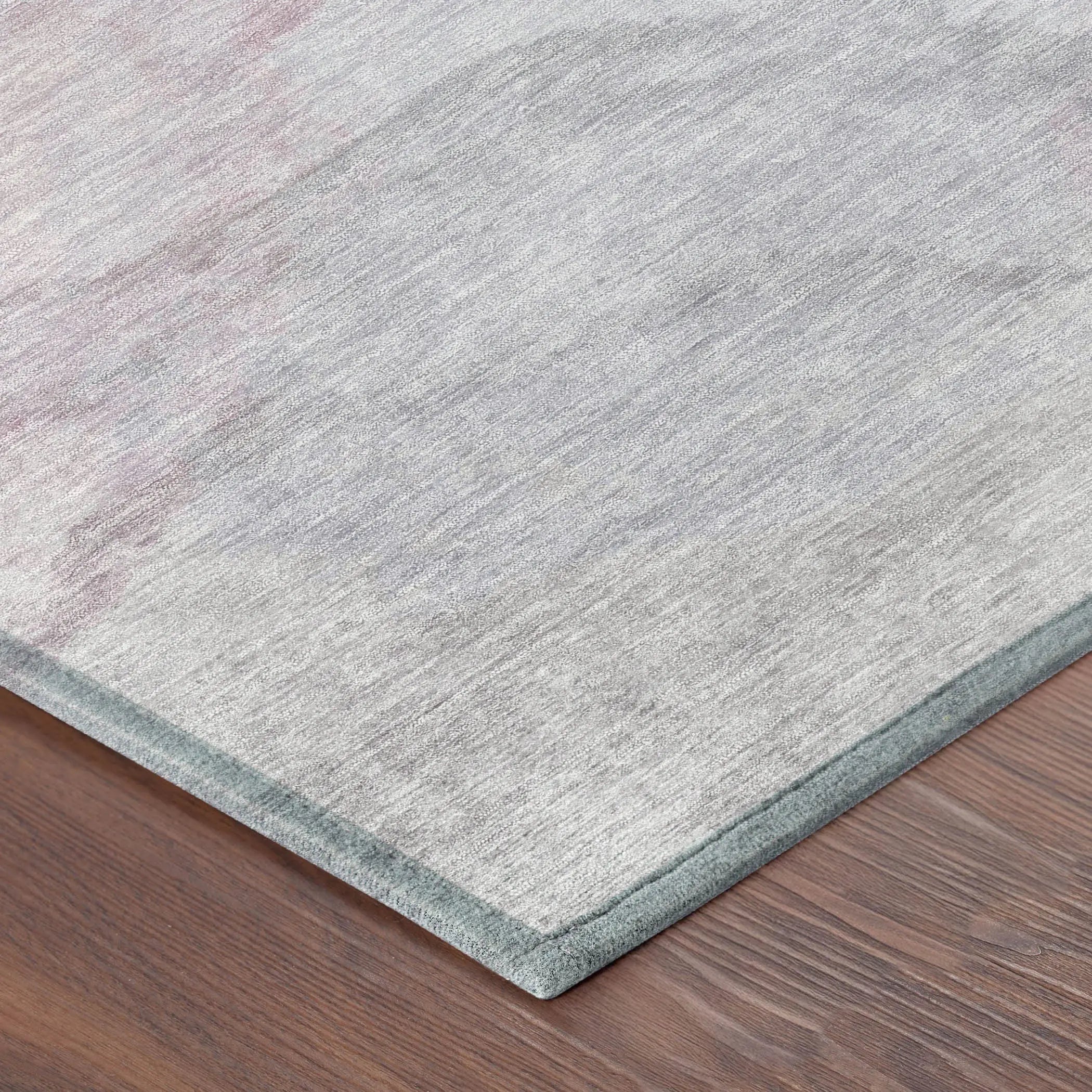 5' X 8' Blush And Gray Abstract Washable Indoor Outdoor Area Rug Homeroots Outdoor