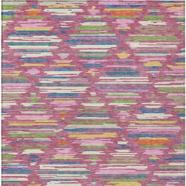 5' X 8' Blush And Ivory Southwestern Washable Indoor Outdoor Area Rug Homeroots Outdoor