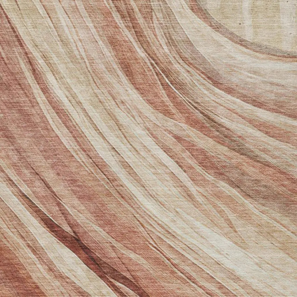 5' X 8' Blush And Pink Abstract Washable Indoor Outdoor Area Rug Homeroots Outdoor