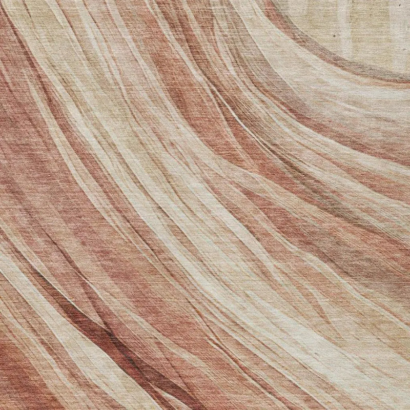 5' X 8' Blush And Pink Abstract Washable Indoor Outdoor Area Rug Homeroots Outdoor