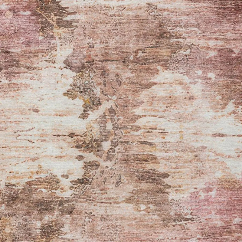 5' X 8' Blush And Pink Abstract Washable Indoor Outdoor Area Rug Homeroots Outdoor