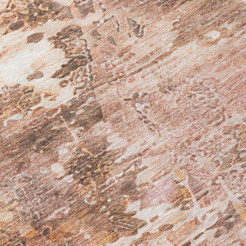 5' X 8' Blush And Pink Abstract Washable Indoor Outdoor Area Rug Homeroots Outdoor