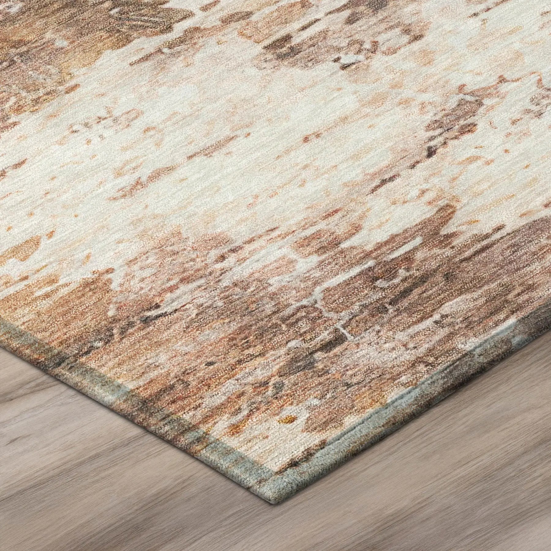 5' X 8' Blush And Pink Abstract Washable Indoor Outdoor Area Rug Homeroots Outdoor