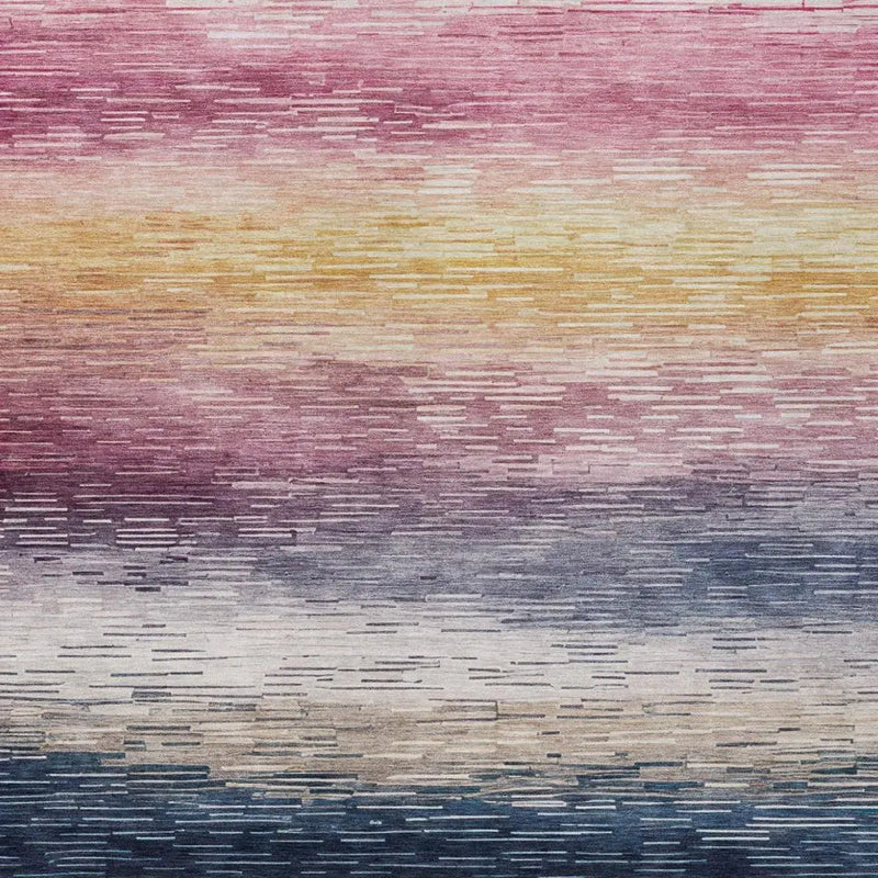 5' X 8' Blush And Pink Striped Washable Indoor Outdoor Area Rug Homeroots Outdoor