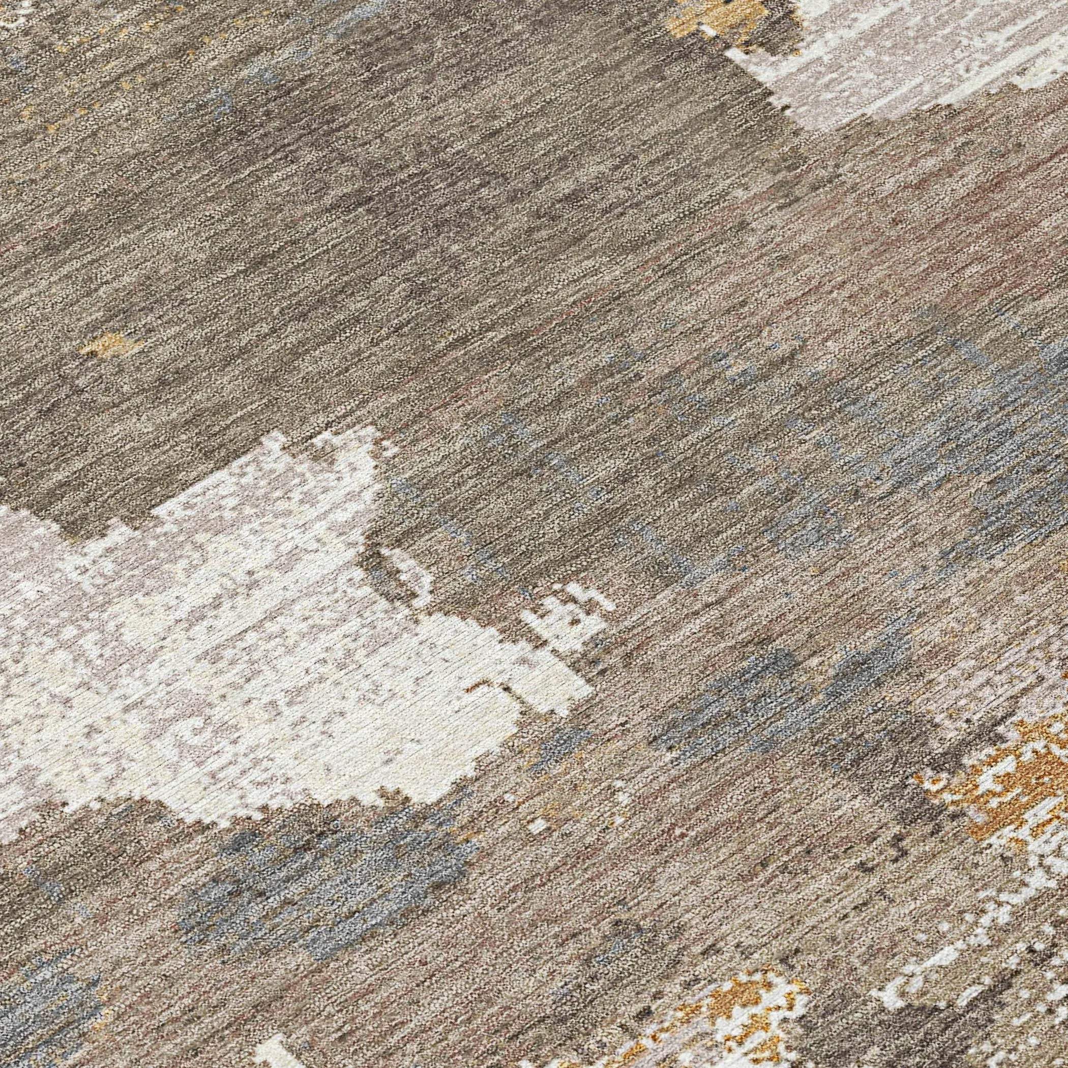 5' X 8' Brown And Beige Abstract Washable Indoor Outdoor Area Rug Homeroots Outdoor