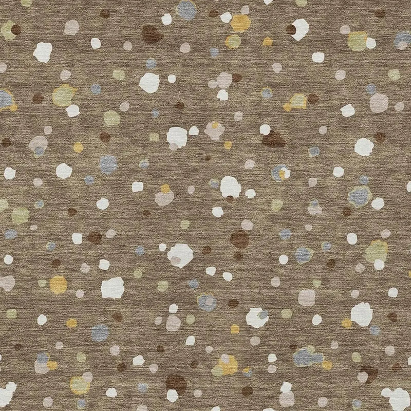 5' X 8' Brown And Beige Geometric Washable Indoor Outdoor Area Rug Homeroots Outdoor
