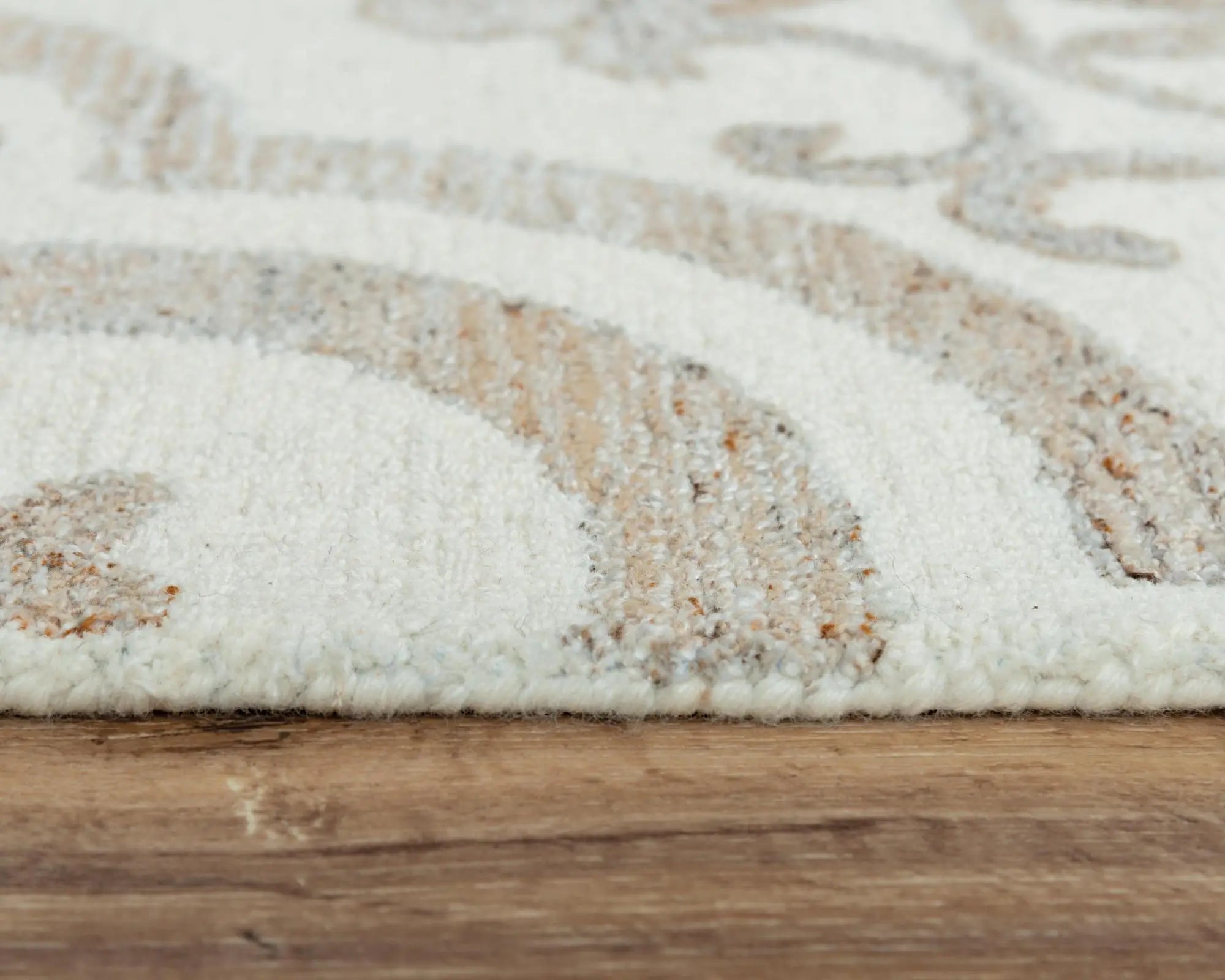 5' X 8' Brown And Beige Wool Moroccan Hand Tufted Area Rug Homeroots Home Decor