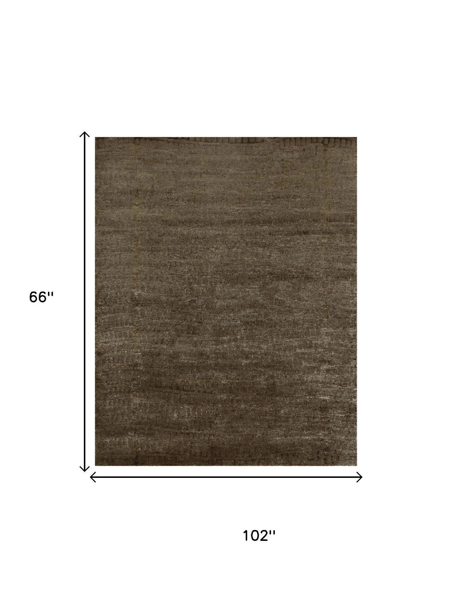 5' X 8' Brown And Black Abstract Hand Knotted Area Rug Homeroots Home Decor
