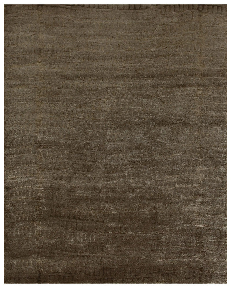 5' X 8' Brown And Black Abstract Hand Knotted Area Rug Homeroots Home Decor