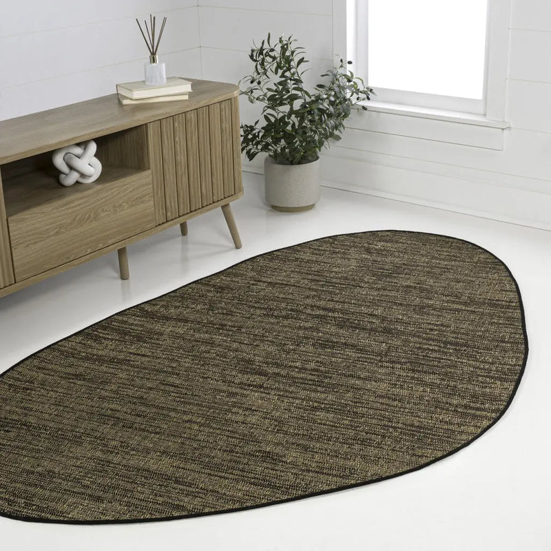 5' X 8' Brown And Black Medallion Indoor Outdoor Area Rug Homeroots Outdoor