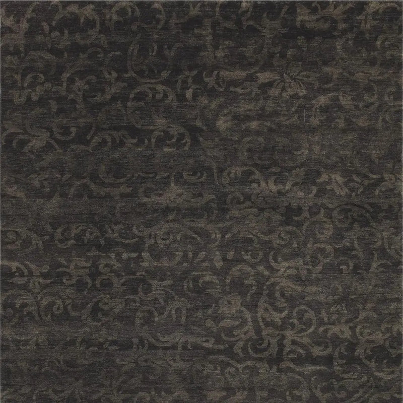 5' X 8' Brown And Black Wool Floral Hand Knotted Area Rug Homeroots Home Decor