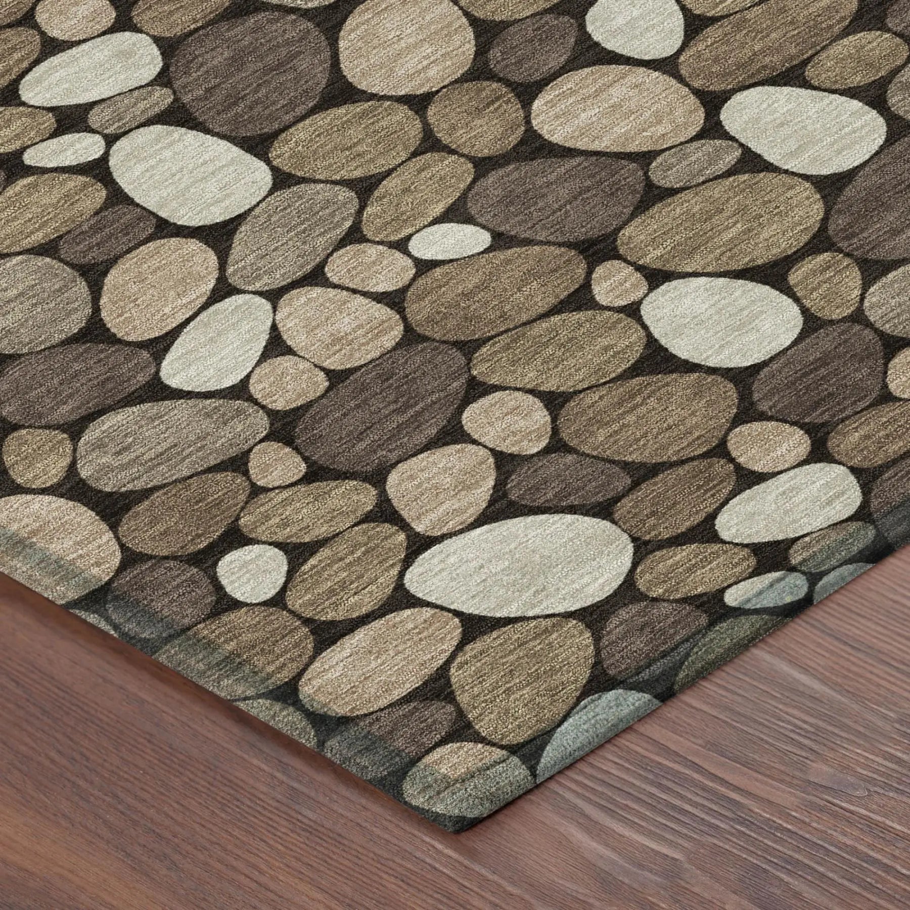 5' X 8' Brown And Chocolate Geometric Washable Indoor Outdoor Area Rug Homeroots Outdoor