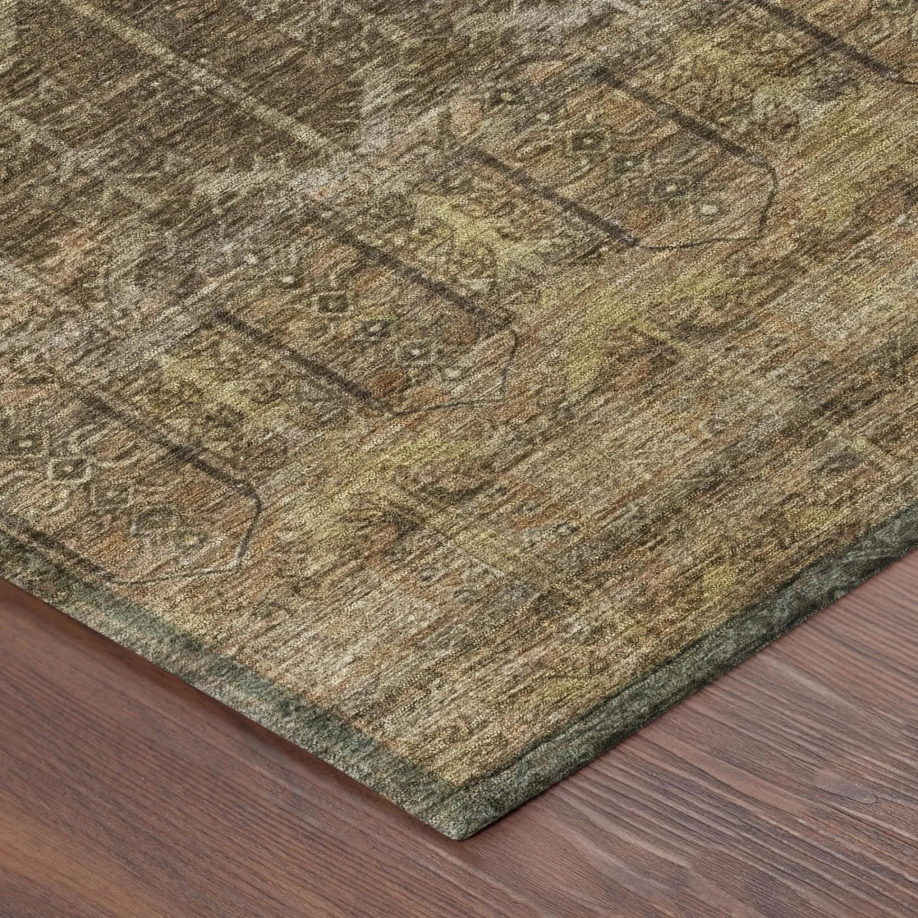 5' X 8' Brown And Chocolate Tribal Washable Indoor Outdoor Area Rug Homeroots Outdoor