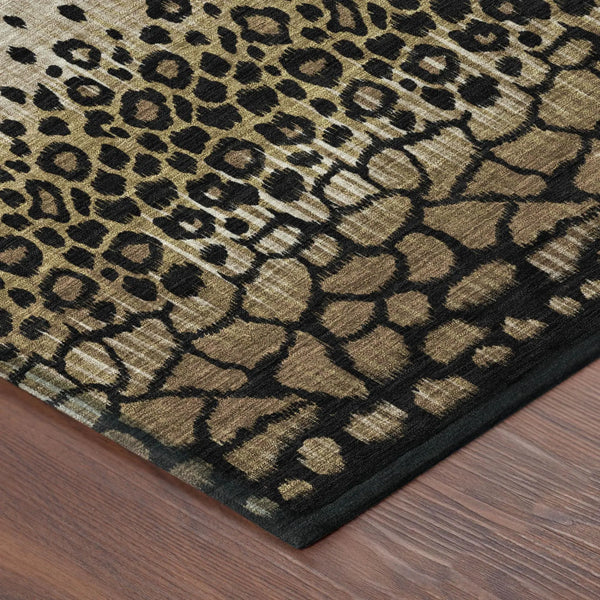 5' X 8' Brown And Graphite Geometric Washable Indoor Outdoor Area Rug Homeroots Outdoor