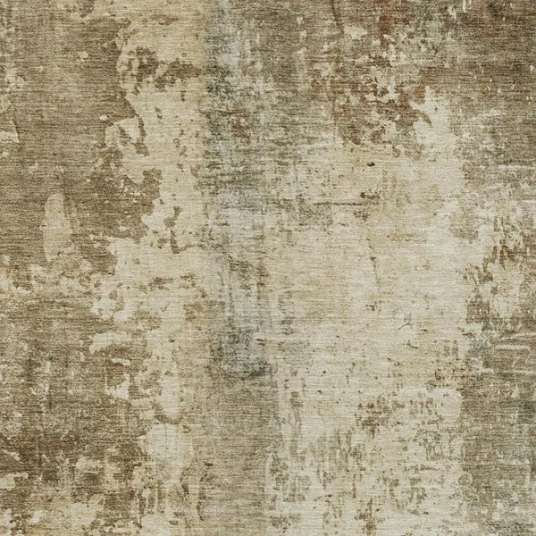 5' X 8' Brown And Green Abstract Washable Indoor Outdoor Area Rug Homeroots Outdoor