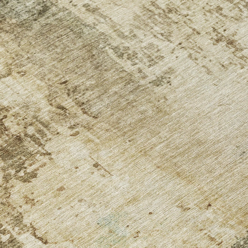 5' X 8' Brown And Green Abstract Washable Indoor Outdoor Area Rug Homeroots Outdoor