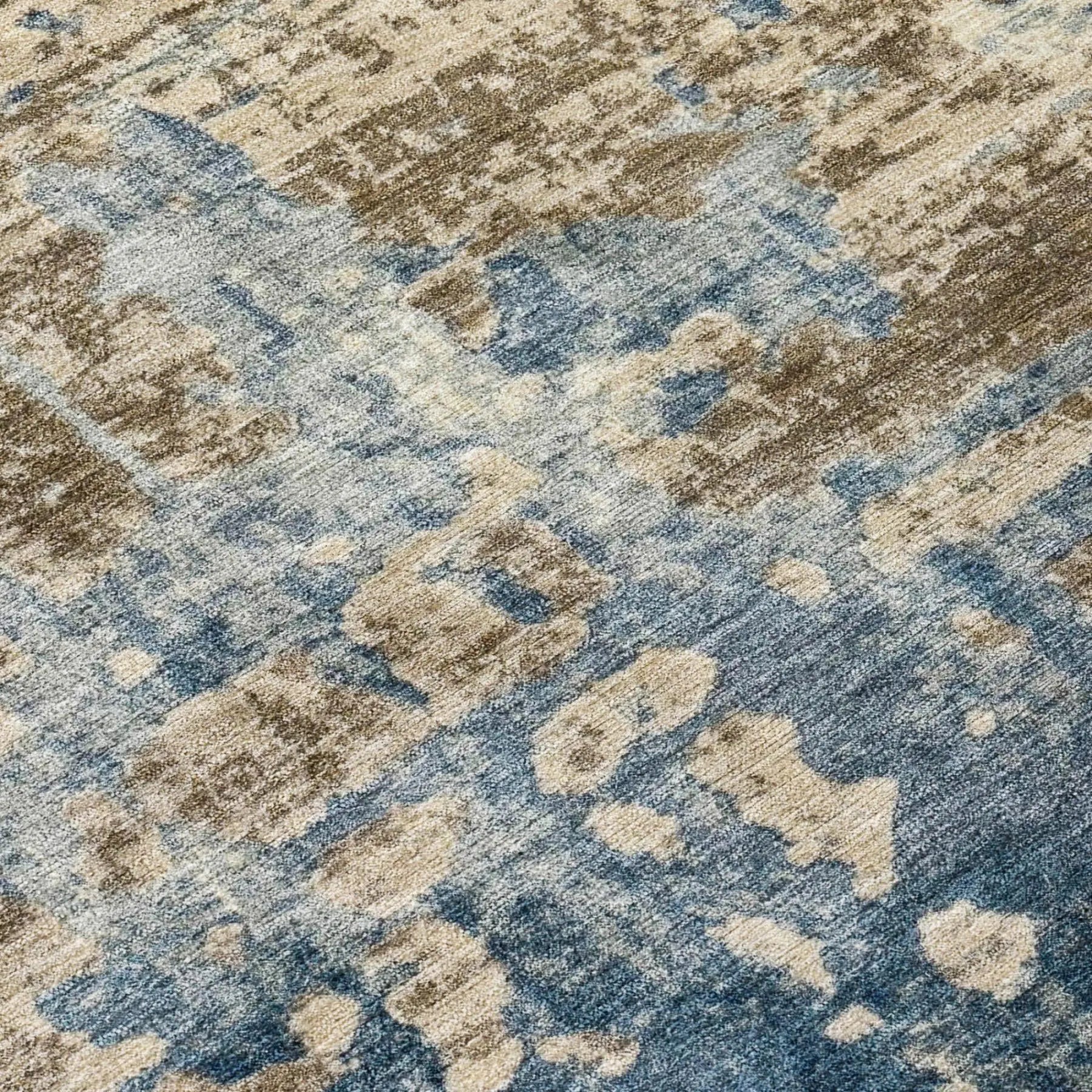 5' X 8' Brown And Khaki Abstract Washable Indoor Outdoor Area Rug Homeroots Outdoor