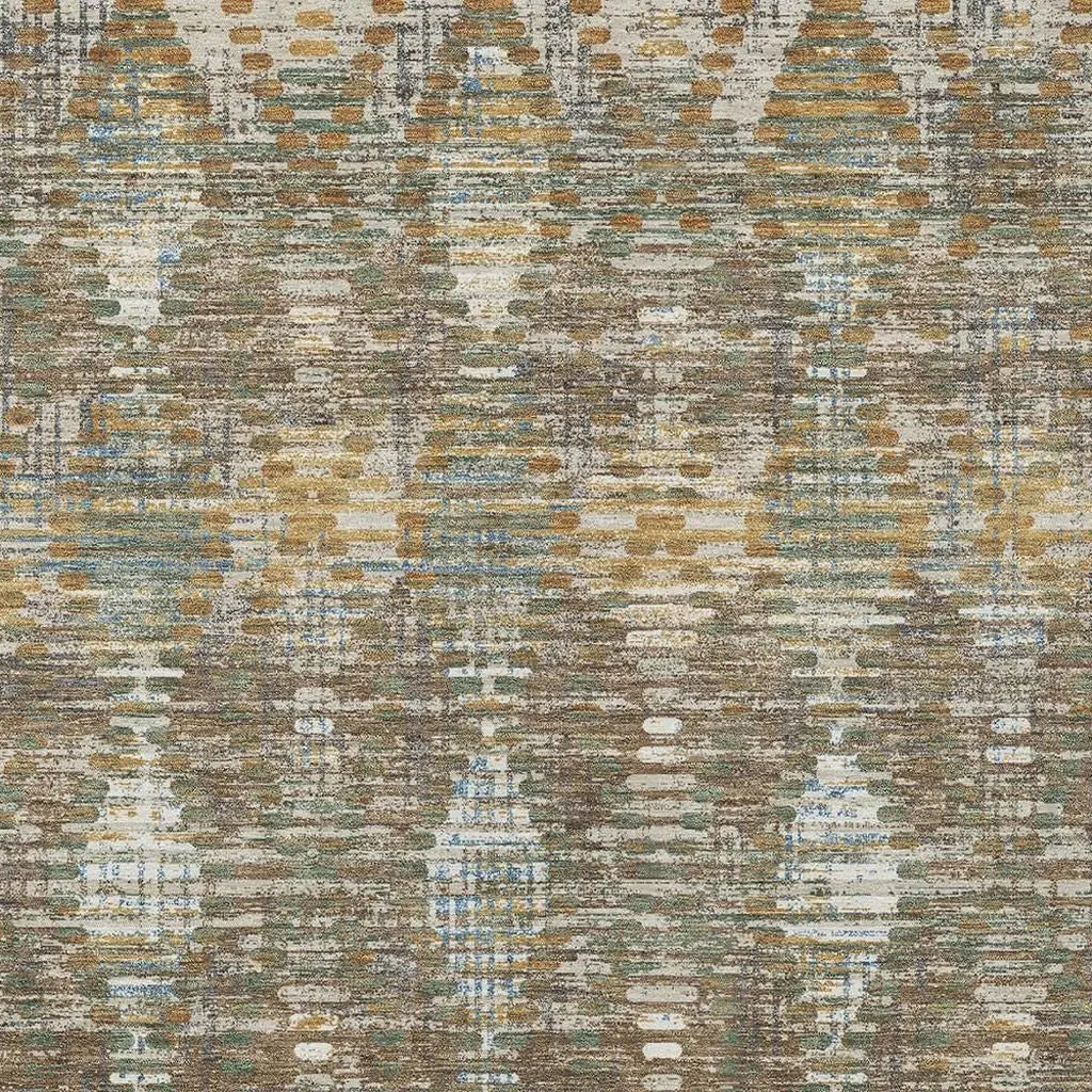 5' X 8' Brown And Khaki Floral Medallion Washable Indoor Outdoor Area Rug Homeroots Outdoor
