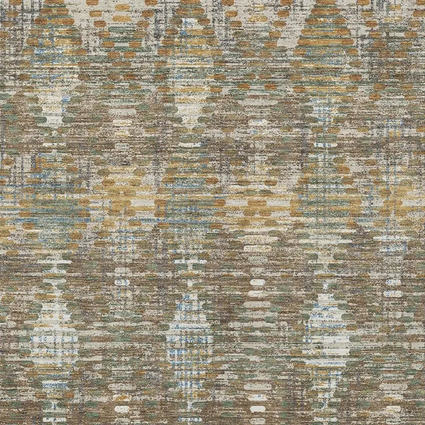 5' X 8' Brown And Khaki Floral Medallion Washable Indoor Outdoor Area Rug Homeroots Outdoor