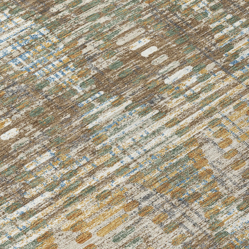 5' X 8' Brown And Khaki Floral Medallion Washable Indoor Outdoor Area Rug Homeroots Outdoor