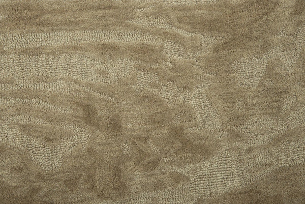 5' X 8' Brown And Natural Wool Abstract Hand Tufted Area Rug Homeroots Home Decor